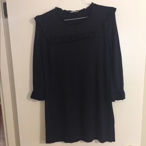 Zara Black dress with ruffled top